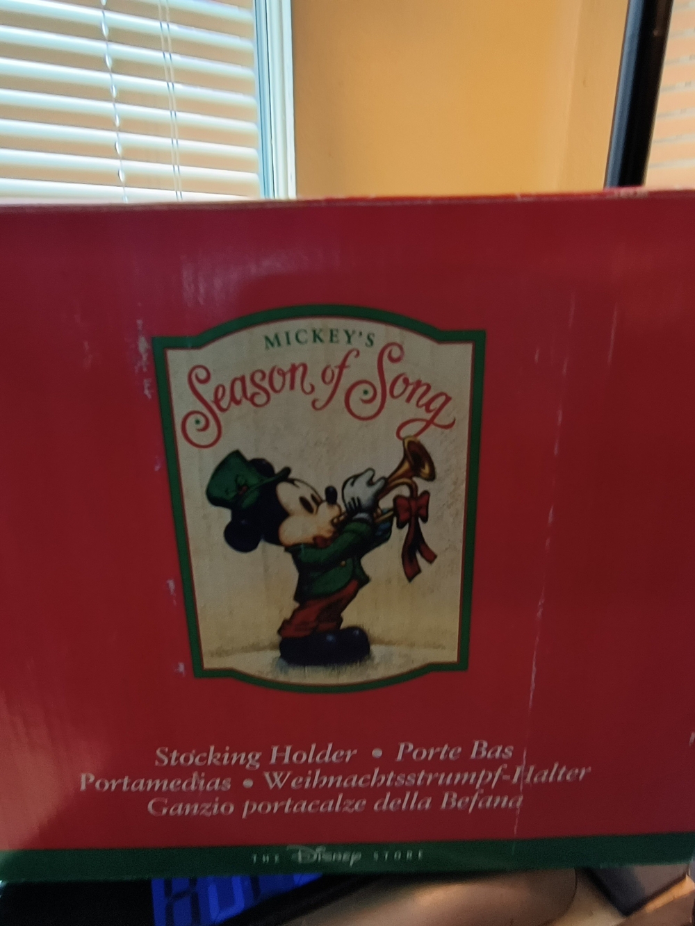 Disney Mickey’s Season of Song Trumpet Figurine Box Art - Red, Green, Gold 1997 - Picture 7 of 8